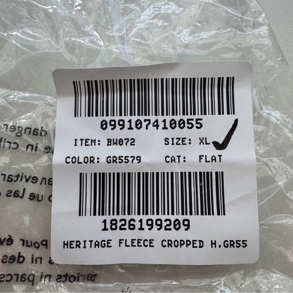 Women’s J. Crew Heritage Fleece Cropped Hoodie Size XL Green - Picture 3 of 6